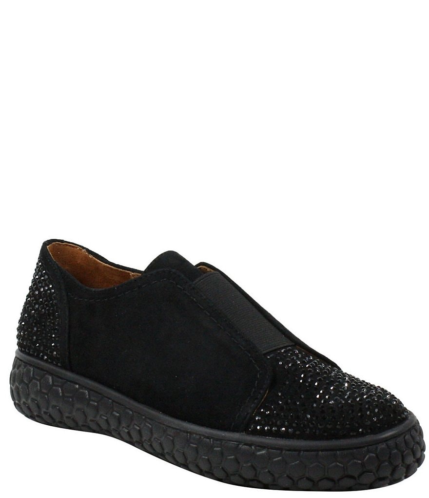 L'Amour Des Pieds Zarrial Suede Rhinestone Slip-On Sneakers