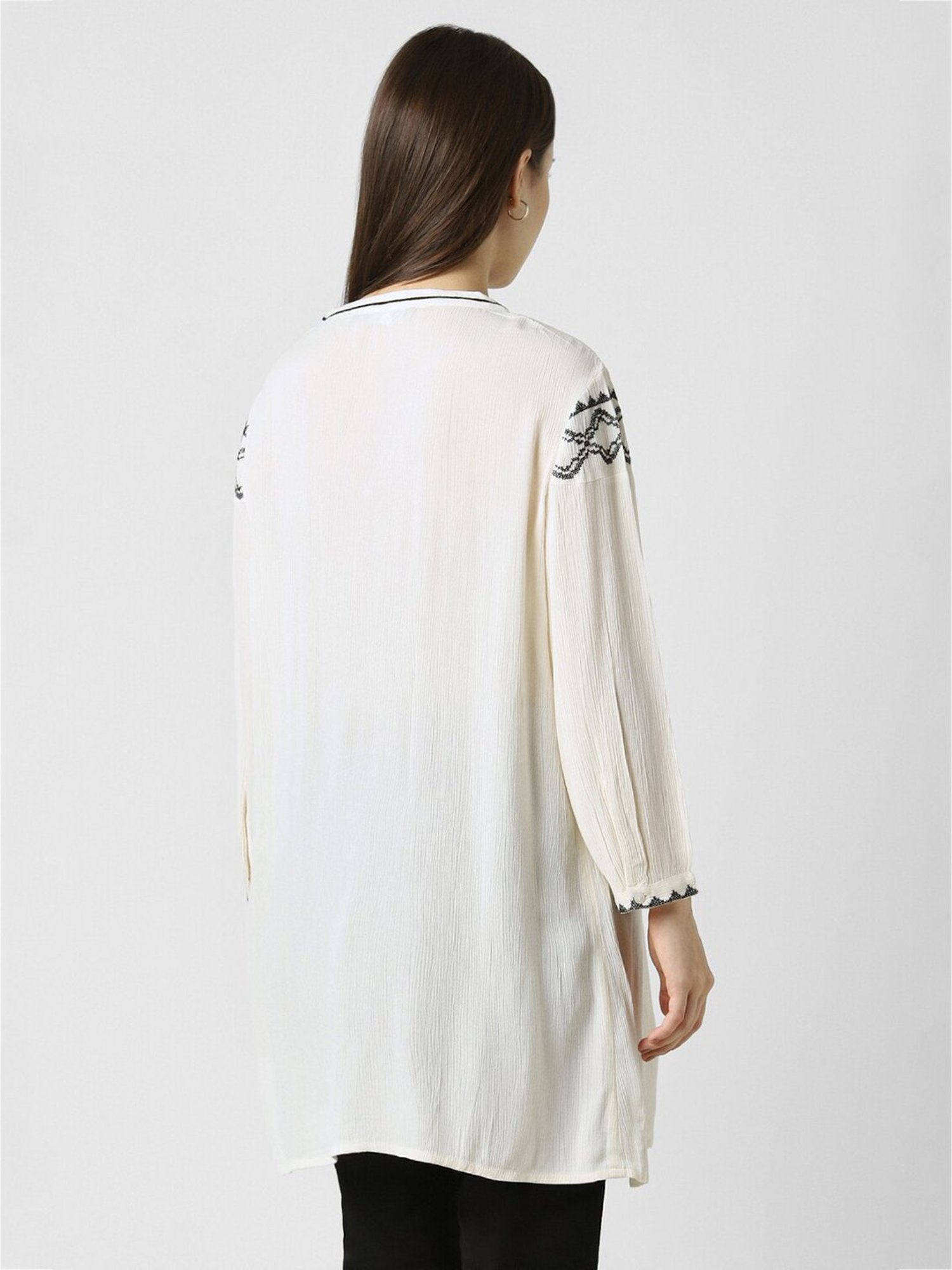 Van Heusen Beige Embroidered Tunic