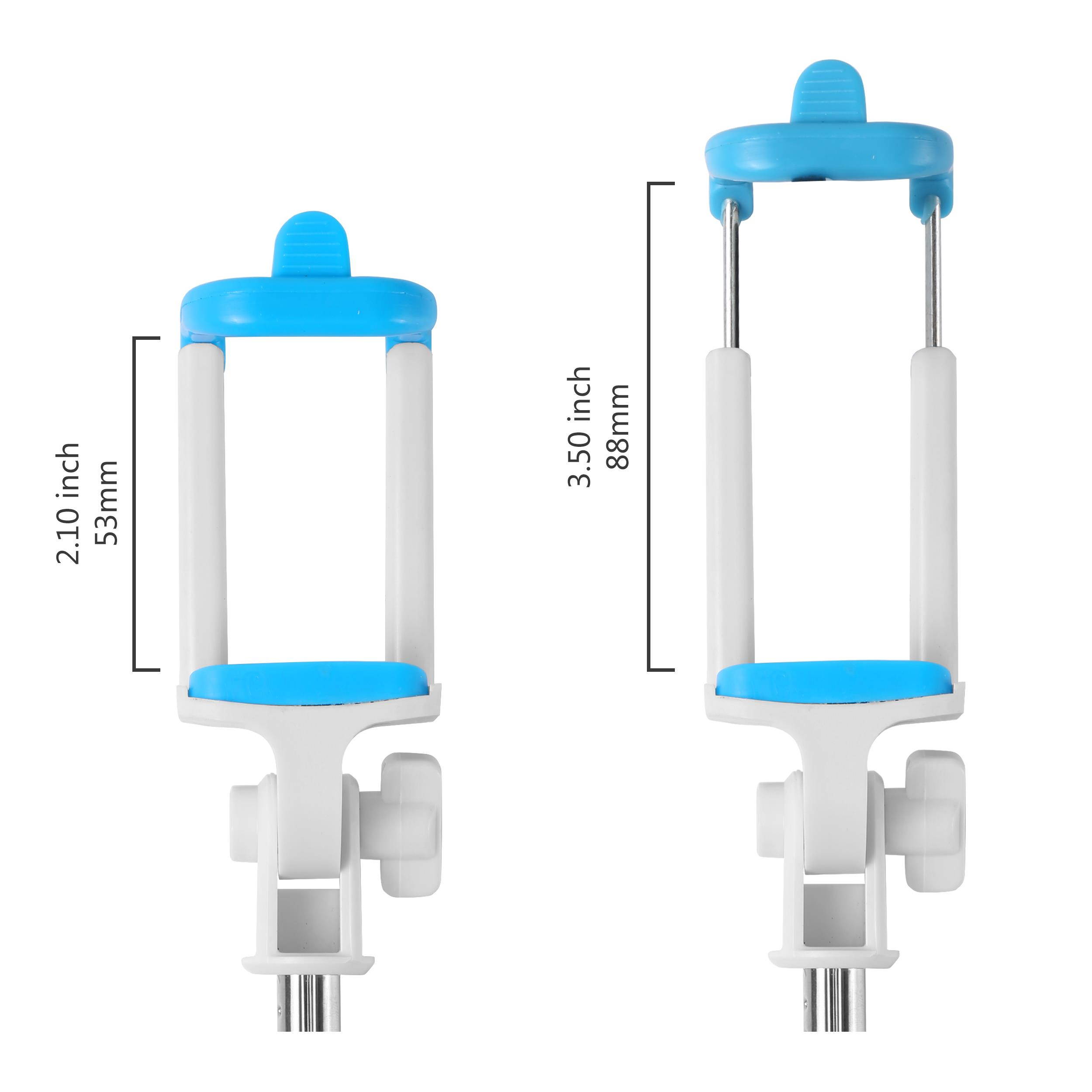SumacLife Blue Hybrid 2-in-1 Bluetooth Selfie Stick with Built-in Tripod and Wireless Remote Control Shutter for Smartphones
