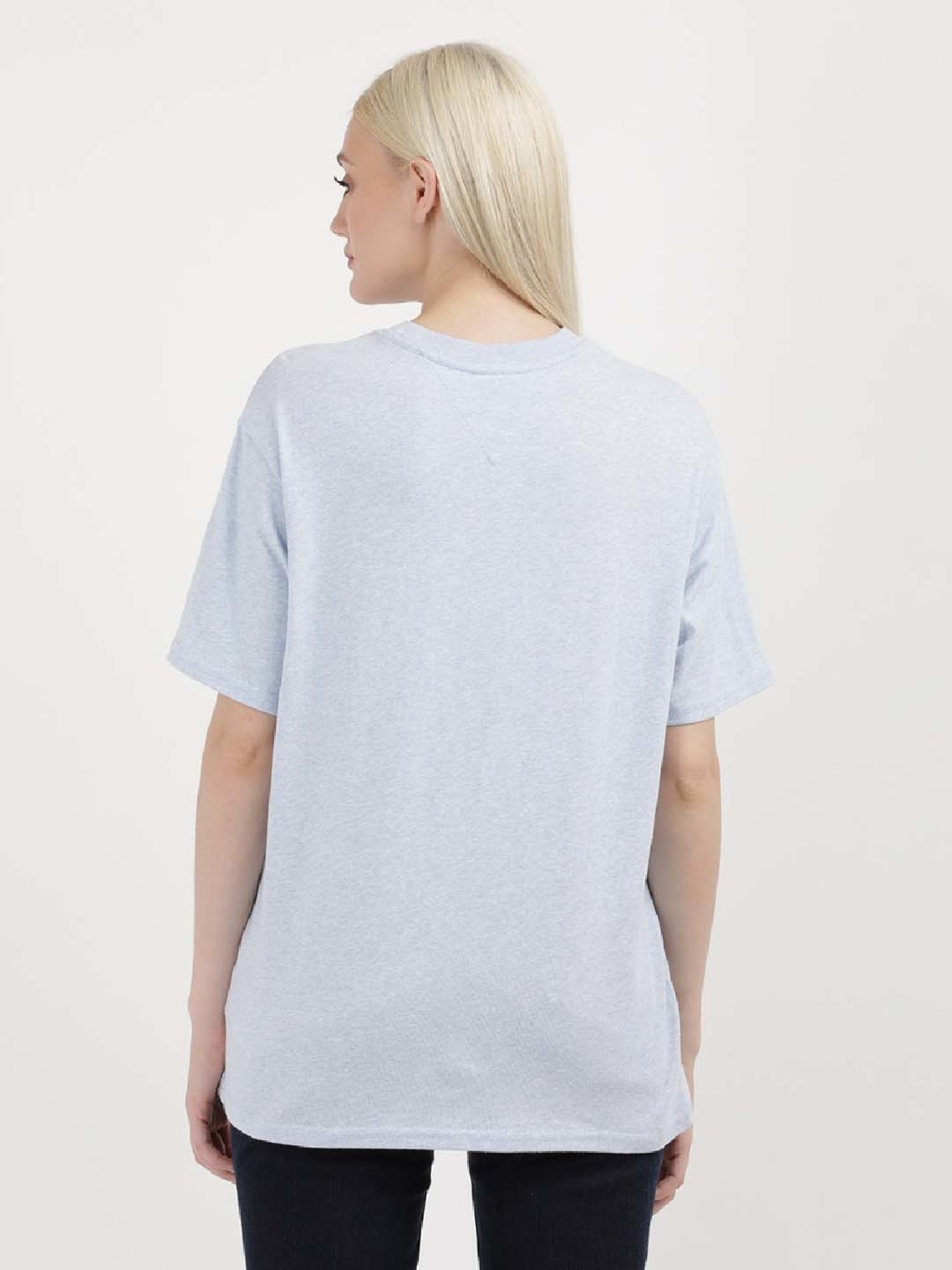 TOMMY HILFIGER Sky Blue Cotton Logo Print T-Shirt