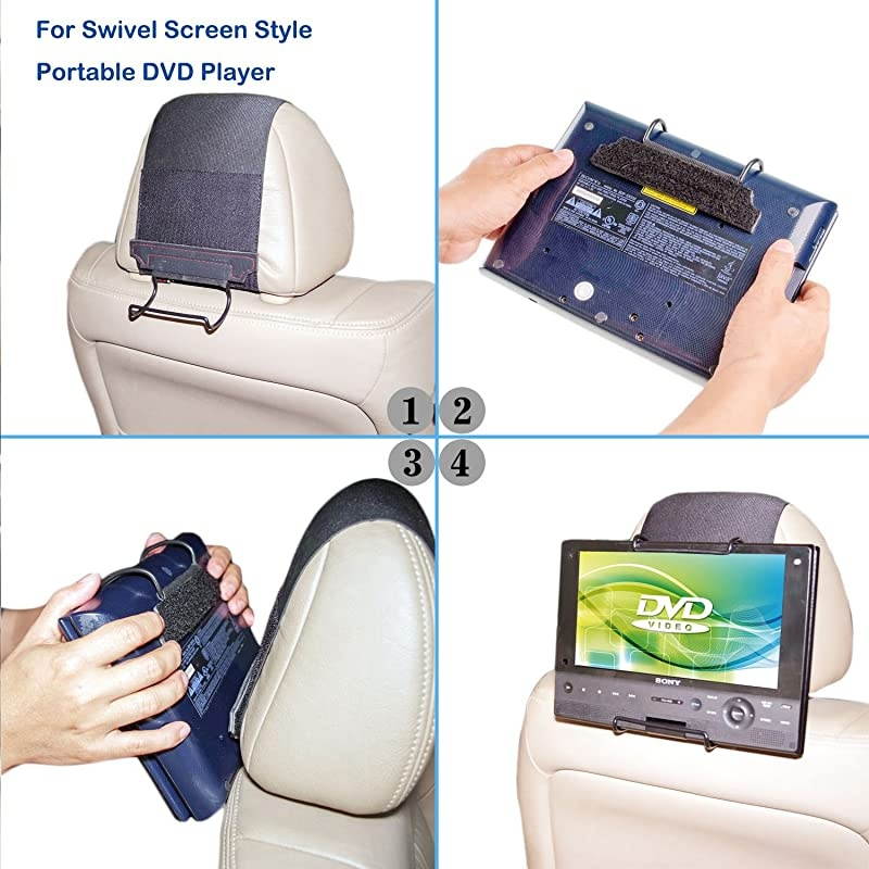 Universal Car Headrest Mount Holder for Portable DVD Player
