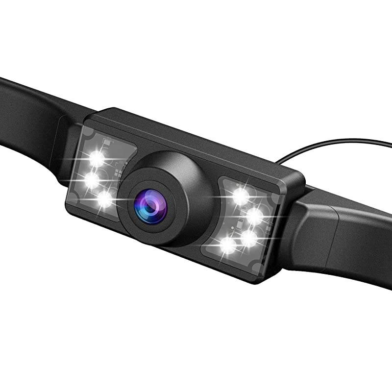 Backup Camera,  Ultra-Clear Night Vision Car Reverse Camera with 7 Bright LED Lights, IP68 Waterproof Rear View Universal Car Camera, 170&deg; Perfect Wide View Angle HD Back Up Camera for Car/Truck