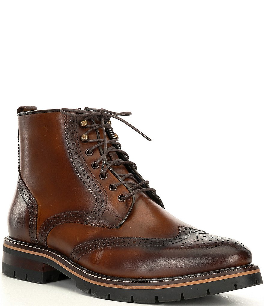 Johnston & Murphy Men's Cody Wingtip Zip Boots