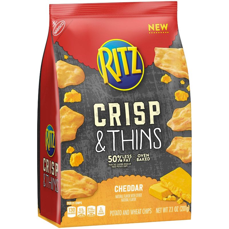 Ritz Crisp and Thins Cheddar Potato and Wheat Chips - 7.1oz
