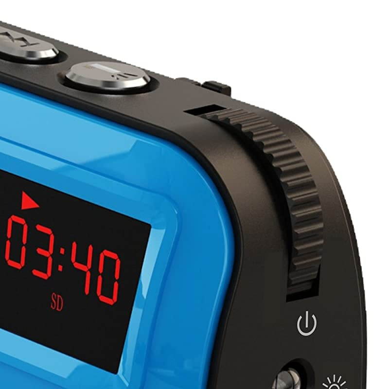 W405 Portable Mini FM Radio Speaker Music Player TF Card for PC iPod Phone with LED Display Blue