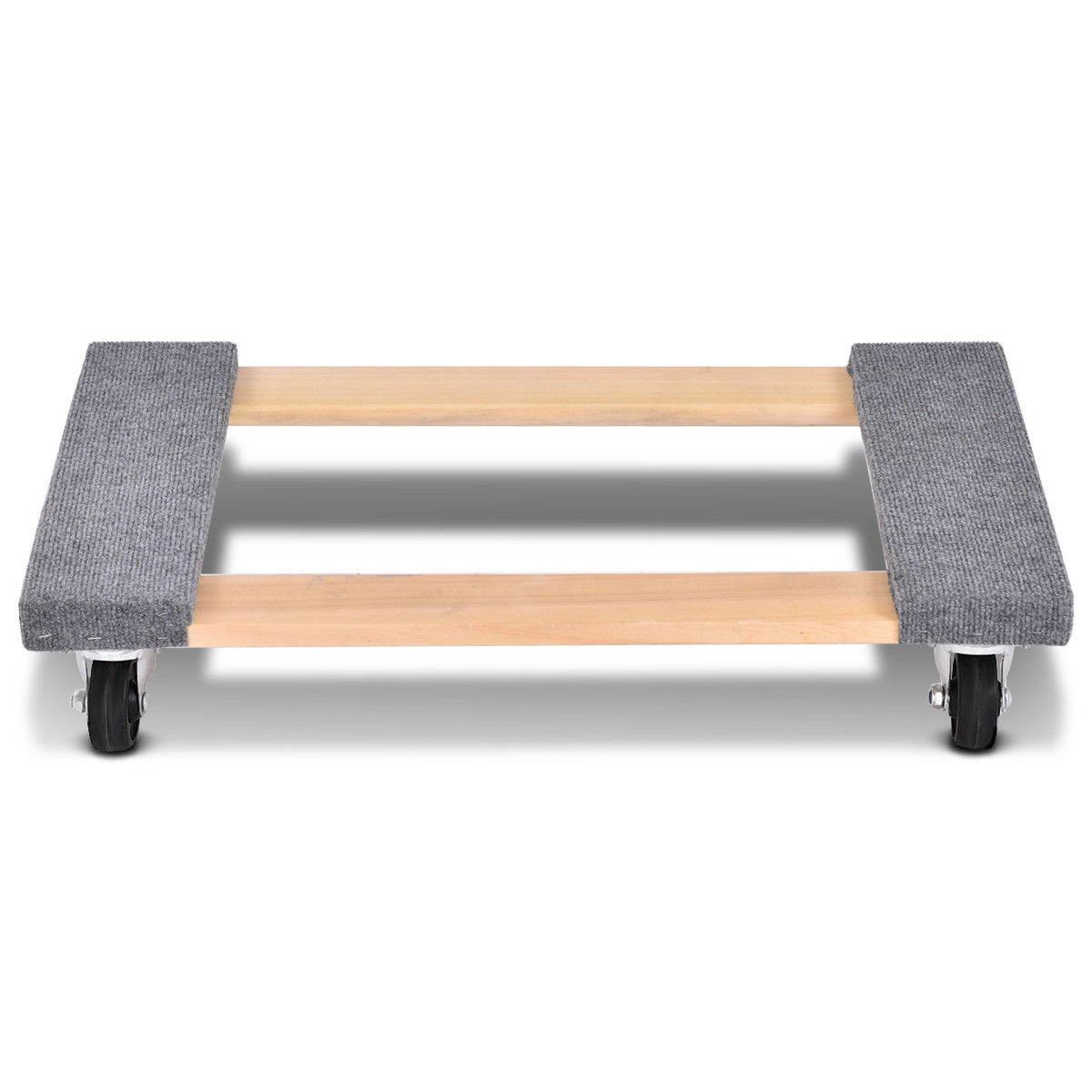 Costway 2PCS Furniture Dolly Moving Carrier Mover Handle Caster 1000lbs Capacity 30''x18''