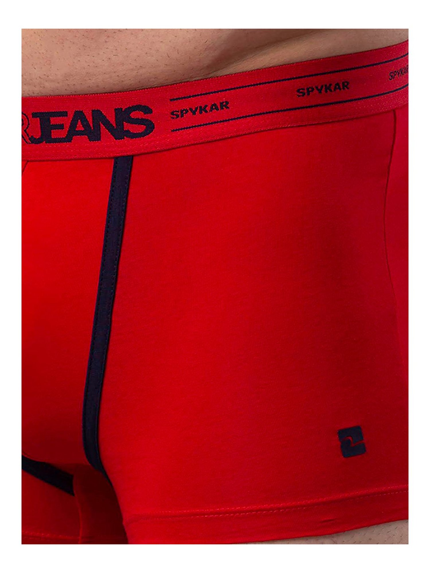 UnderJeans by Spykar Red Trunks - Pack of 2