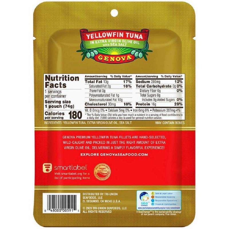 Yellowfin Tuna in Olive Oil Pouch - 2.6oz
