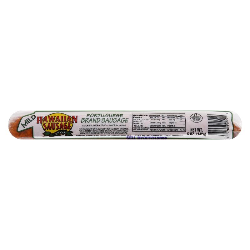 Hawaiian Portuguese Brand Sausage Mild - 5oz