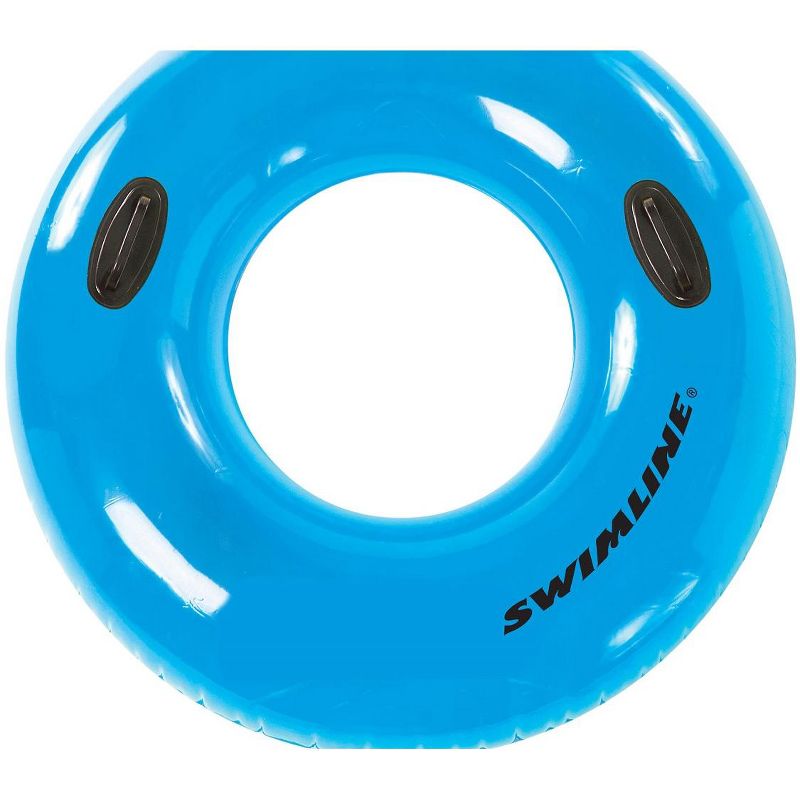 Swim Central 42" Blue Water Sports Inflatable Swimming Pool Inner Tube Ring Float