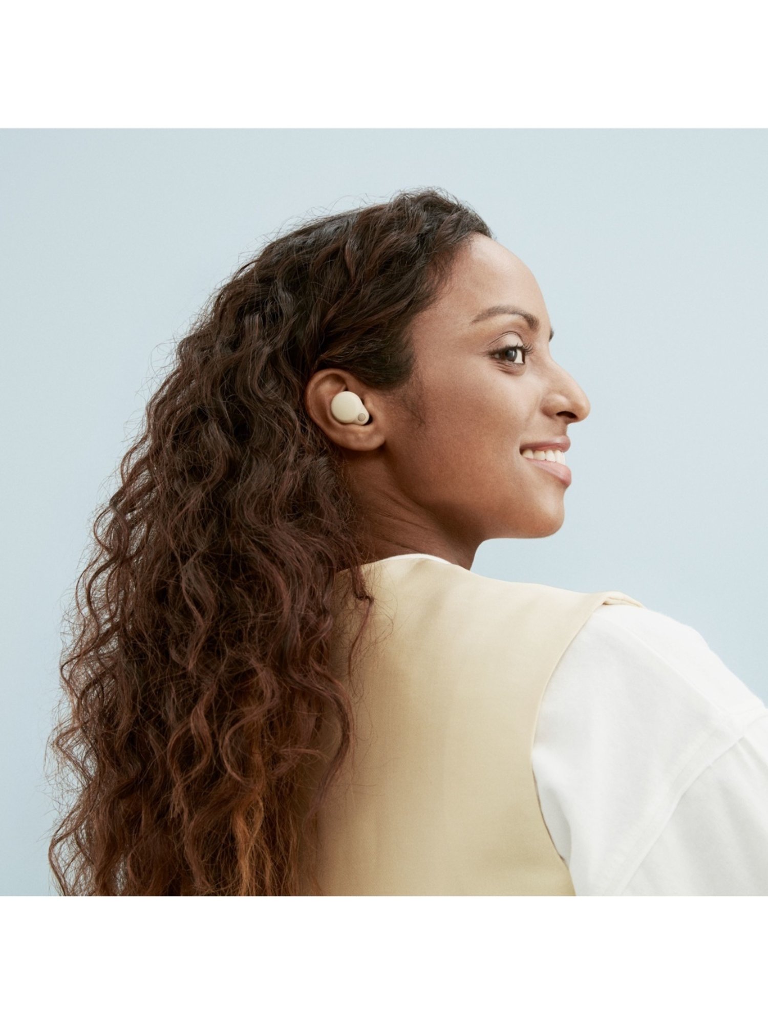 Sony WF-LS900N In Ear Bluetooth Earbuds with Noise Cancellation (Beige, True Wireless)