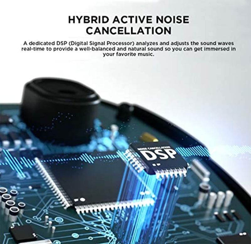 1MORE True Wireless Earbuds Active Noise Cancelling, Dual Driver ANC Earbuds with 4 Mics, THX, Wireless Charging Headphone for Phone Calls-EHD9001TA (EHD9001TA-THX)