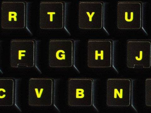 Glowing Reflective Fluorescent English US Lettering Keyboard Label