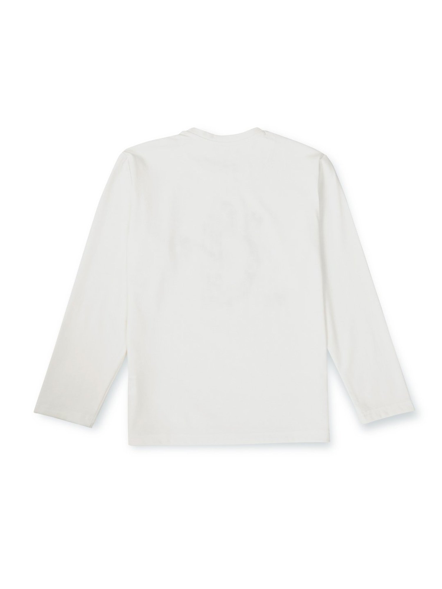 Gini & Jony Kids White Printed Full Sleeves T-Shirt