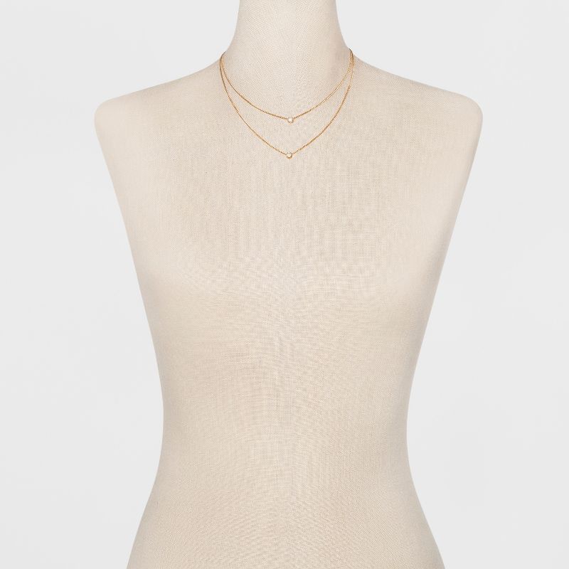 Women's Zirconite Necklace with 1mm Cubic Zirconia Triangle in Sterling Silver - Rhodium