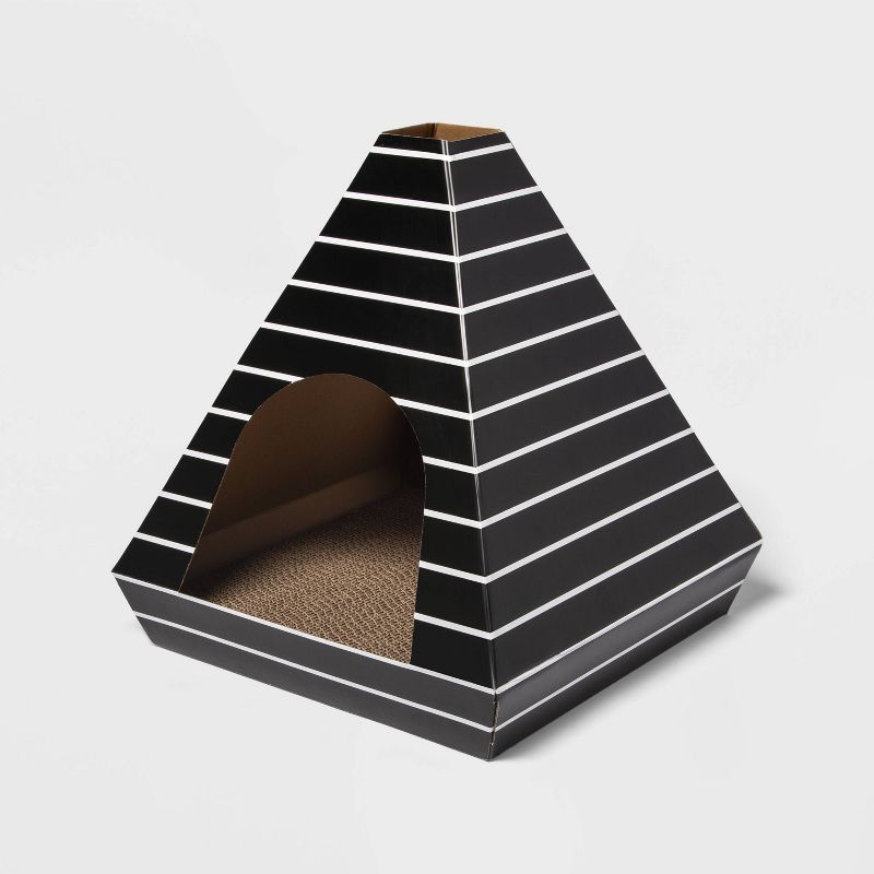 Geo Tent Cat Scracher - Black - Boots & Barkley™