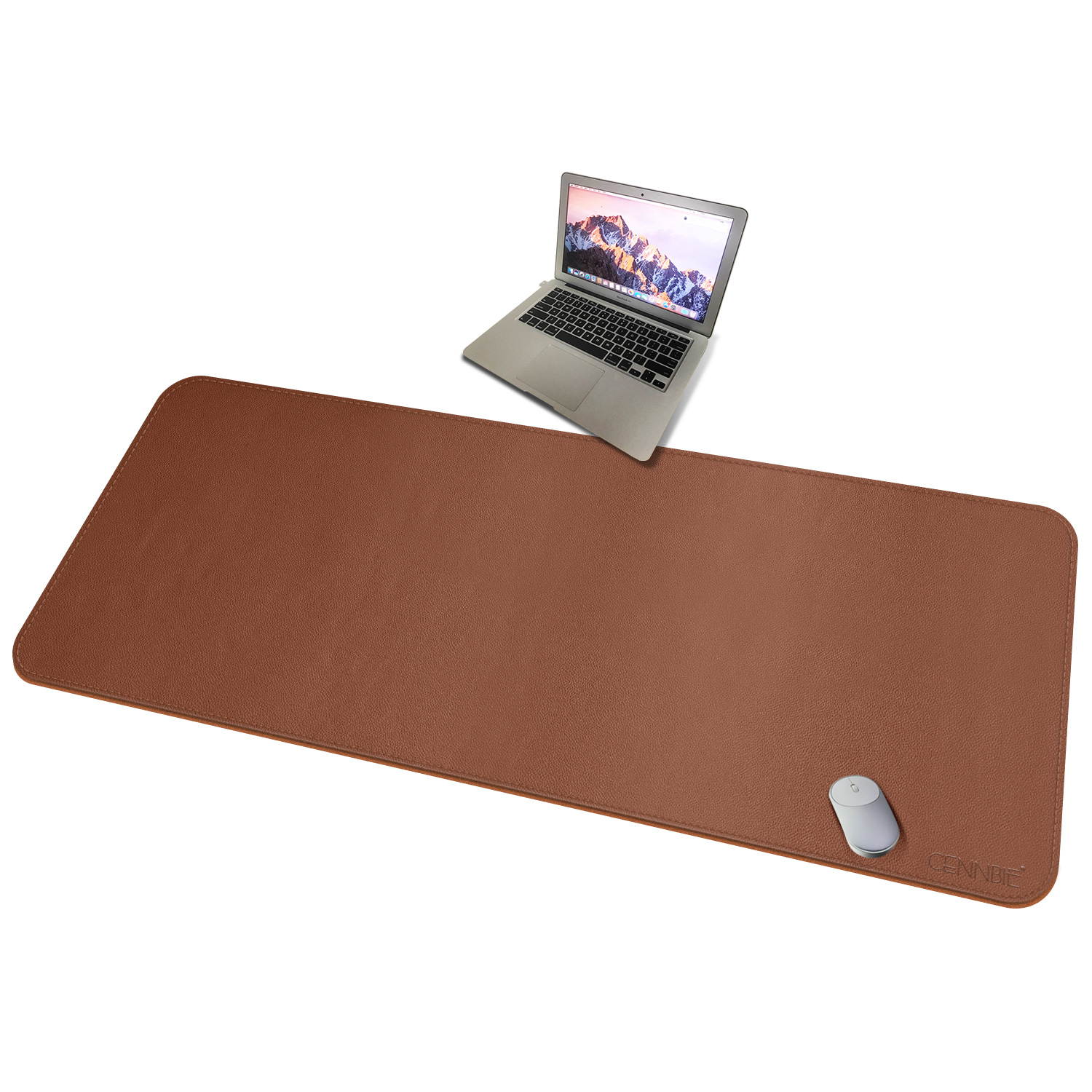 Leather Desk Pad &ndash; Large Mouse Pad - Desk Mat Home Office Desk Accessories Desktop Protector Non Slip Writing Desk Blotter (59 x 23.6 inch &ndash; Light Brown)
