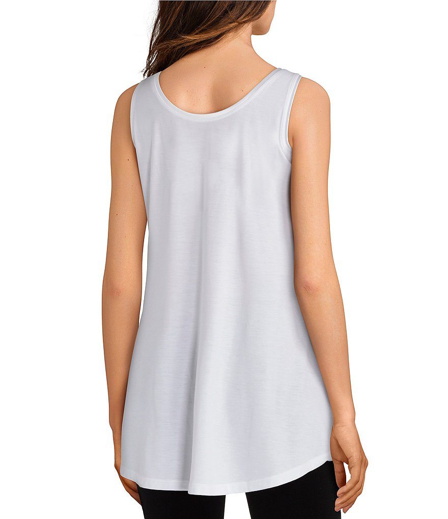 Modern Movement Swing Stretch Knit Jewel Neck Sleeveless Tank