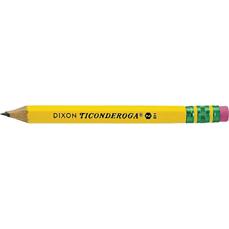 Ticonderoga Woodcase Golf Pencil HB #2 Yellow Barrel 72/Box 13472