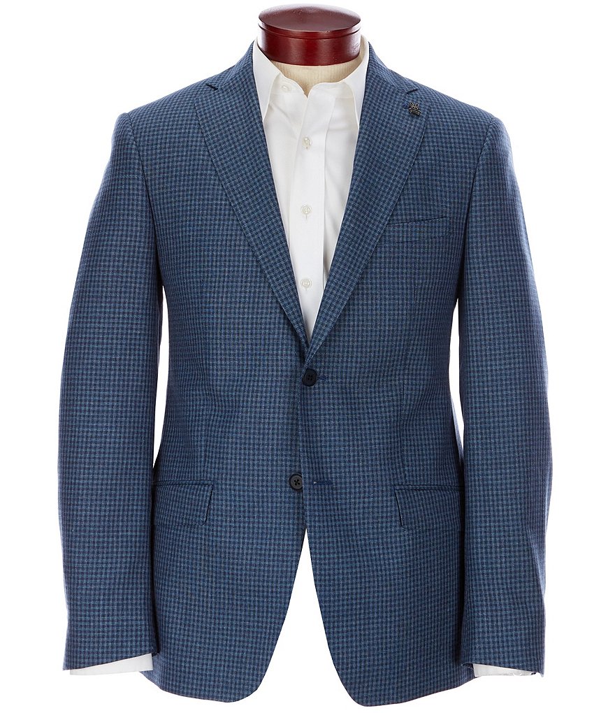 Psycho Bunny Slim Fit Checked Wool Blend Sportcoat