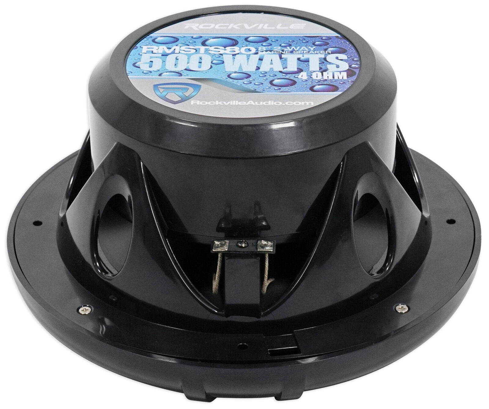 Pair   RMSTS80B 8" 1000w Waterproof Marine Boat Speakers 2-Way Black