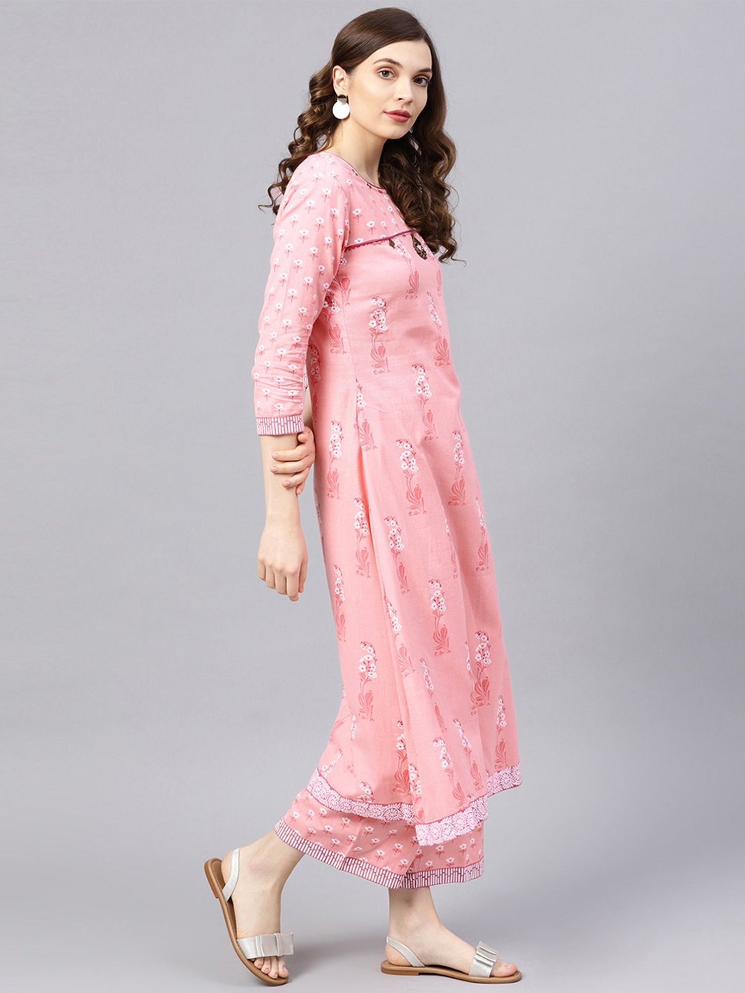 URBAN MYSTIC Black Rayon Embroidered Kurta & Sharara Set