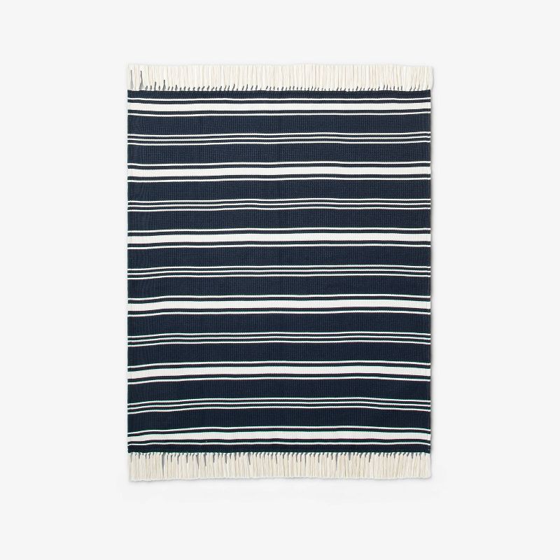 Woven Throw Blanket Navy - Threshold™ designed with Studio McGee