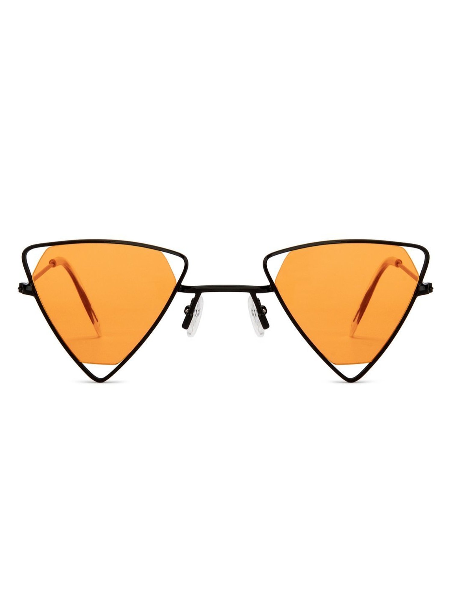OJOS Orange Geometric Polarised and UV Protected Lens Sunglasses for Women