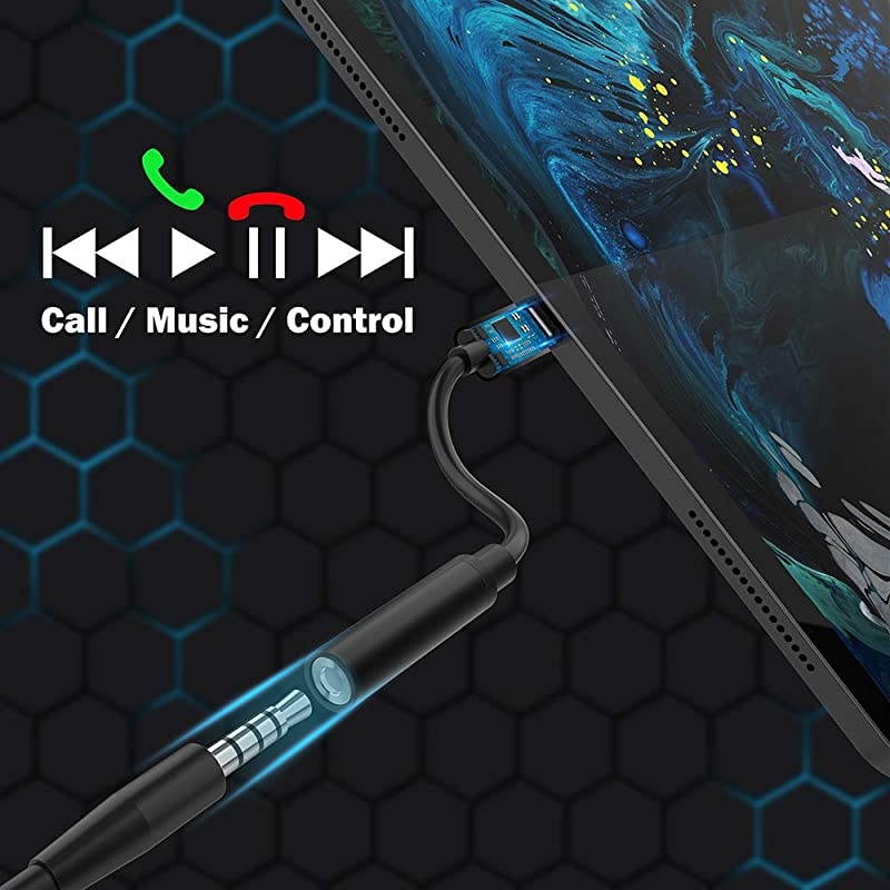 USB C to 35mm Headphone Jack Adapter  USB Type C to 35mm Aux Audio Cable Compatible with Pixel 4 3 2 XLSamsung Galaxy S20S20+S20 UltraNote 201010+A80 OnePlus 6T7T7pro8 iPad Pro