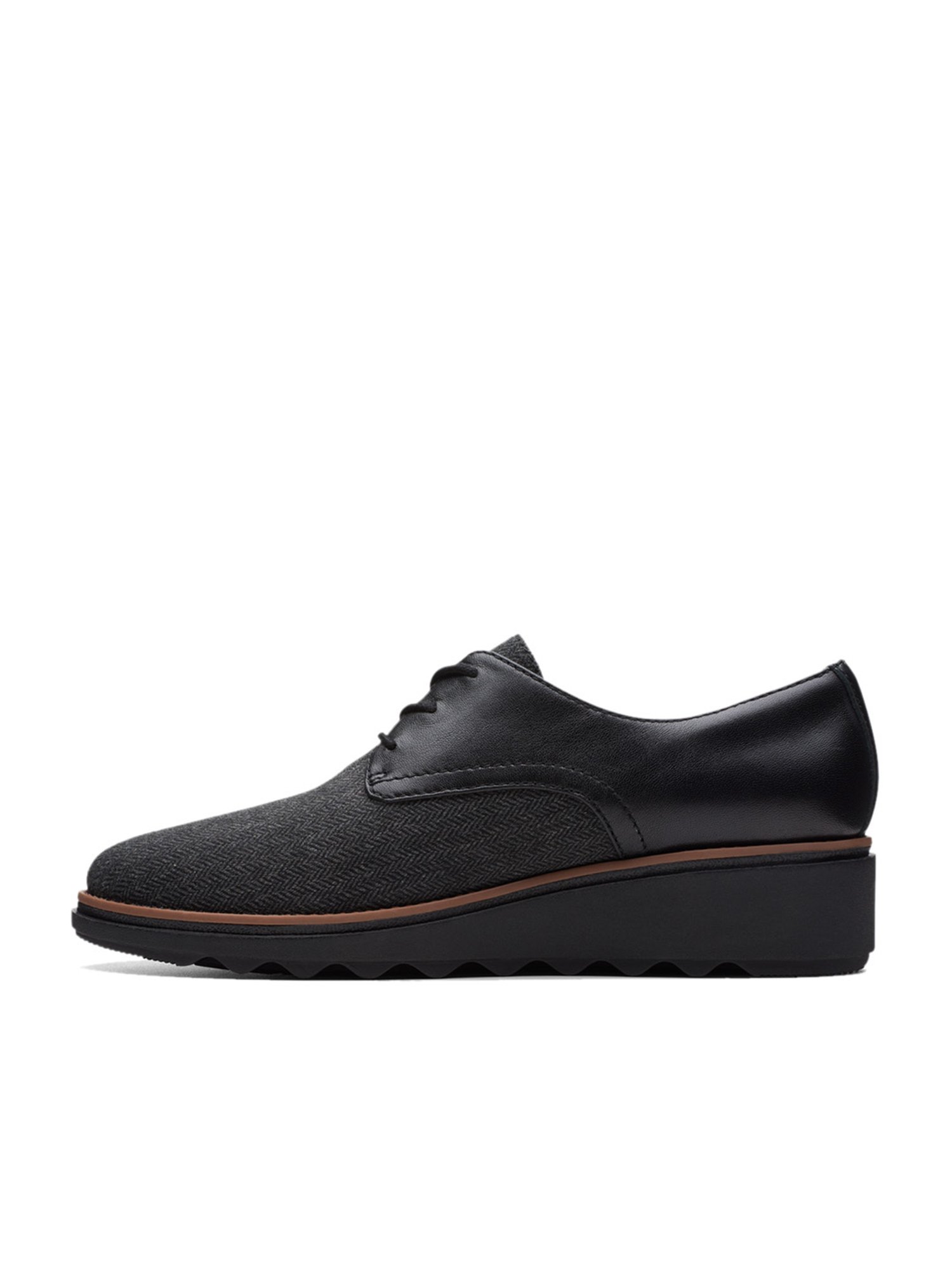 Clarks Women's Sharon Rae Black Derby Shoes
