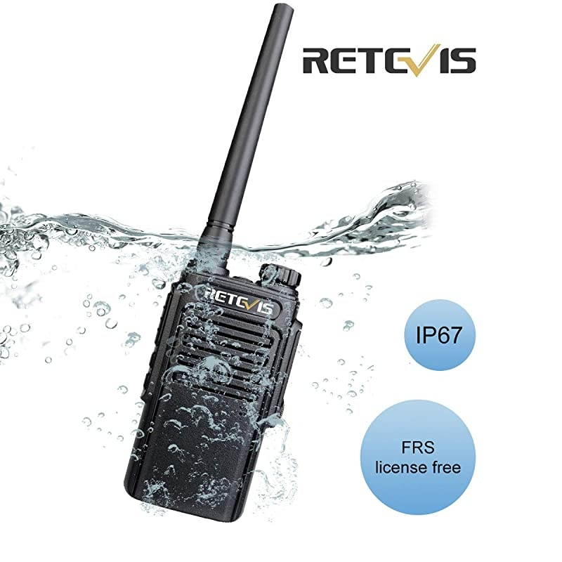 RT47 Two Way Radios Long Range, IP67 Waterproof Walkie Talkies Commercial, VOX Hands-Free, Clear Sound 2 Way Radios with Belt Clip (6 Pack)