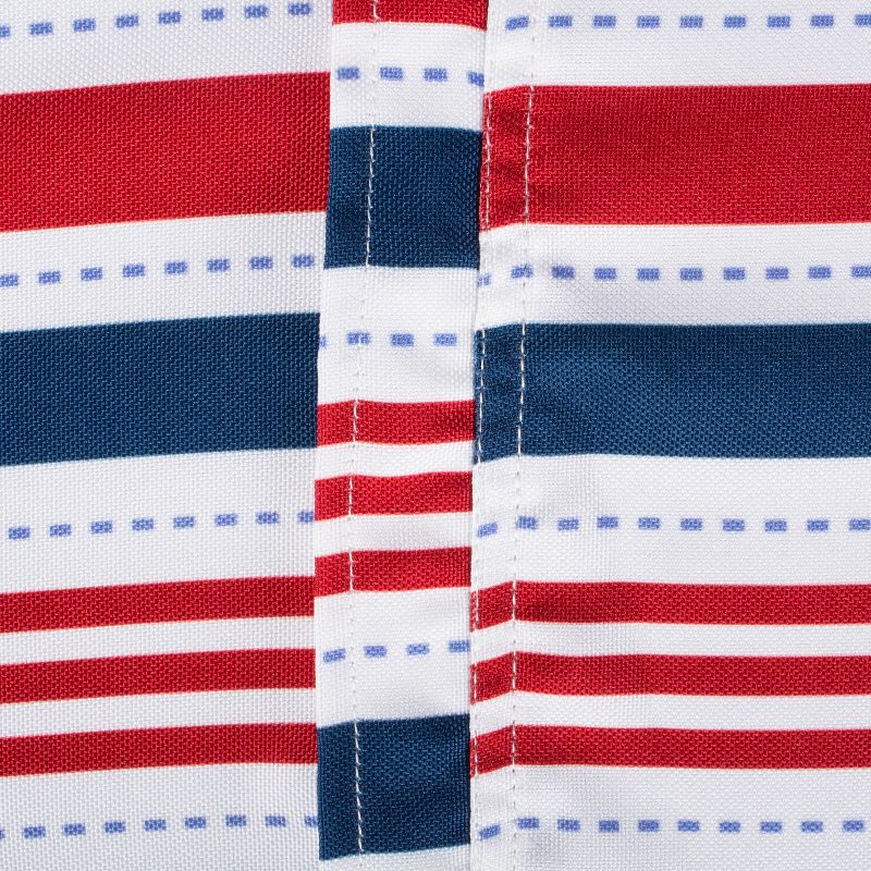 84"x60" Patriotic Stripe Outdoor Tablecloth Red/Blue - Design Imports
