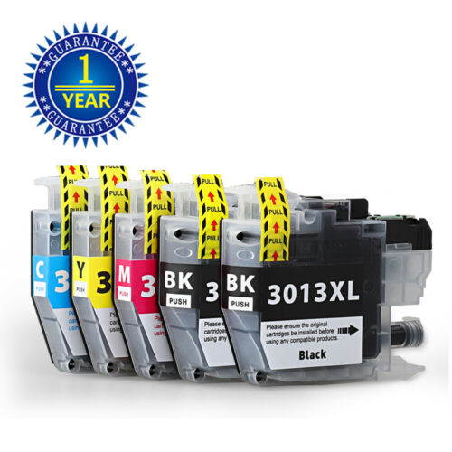 Compatible LC3013 Ink Cartridges Replacement for Brother LC3013 LC3011 Ink Cartridge Works with Brother MFC-J690DW MFC-J895DW Brother MFC-J497DW MFC-J491DW Inkjet Printer 5Packs (2KCMY)