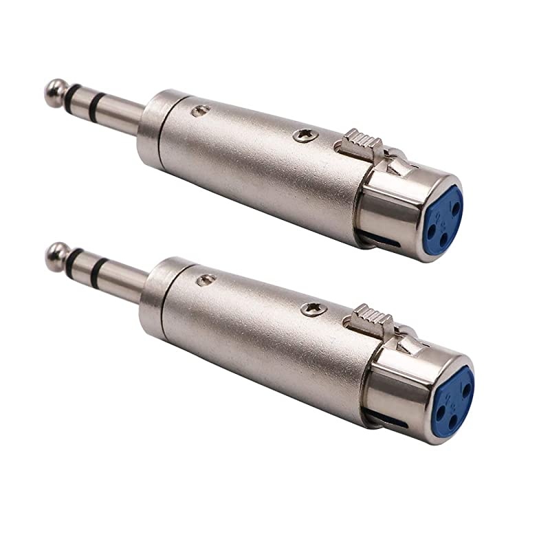 TRS to XLR Female Adapter Female XLR to Stereo Balanced Audio Connector - 2 Pack