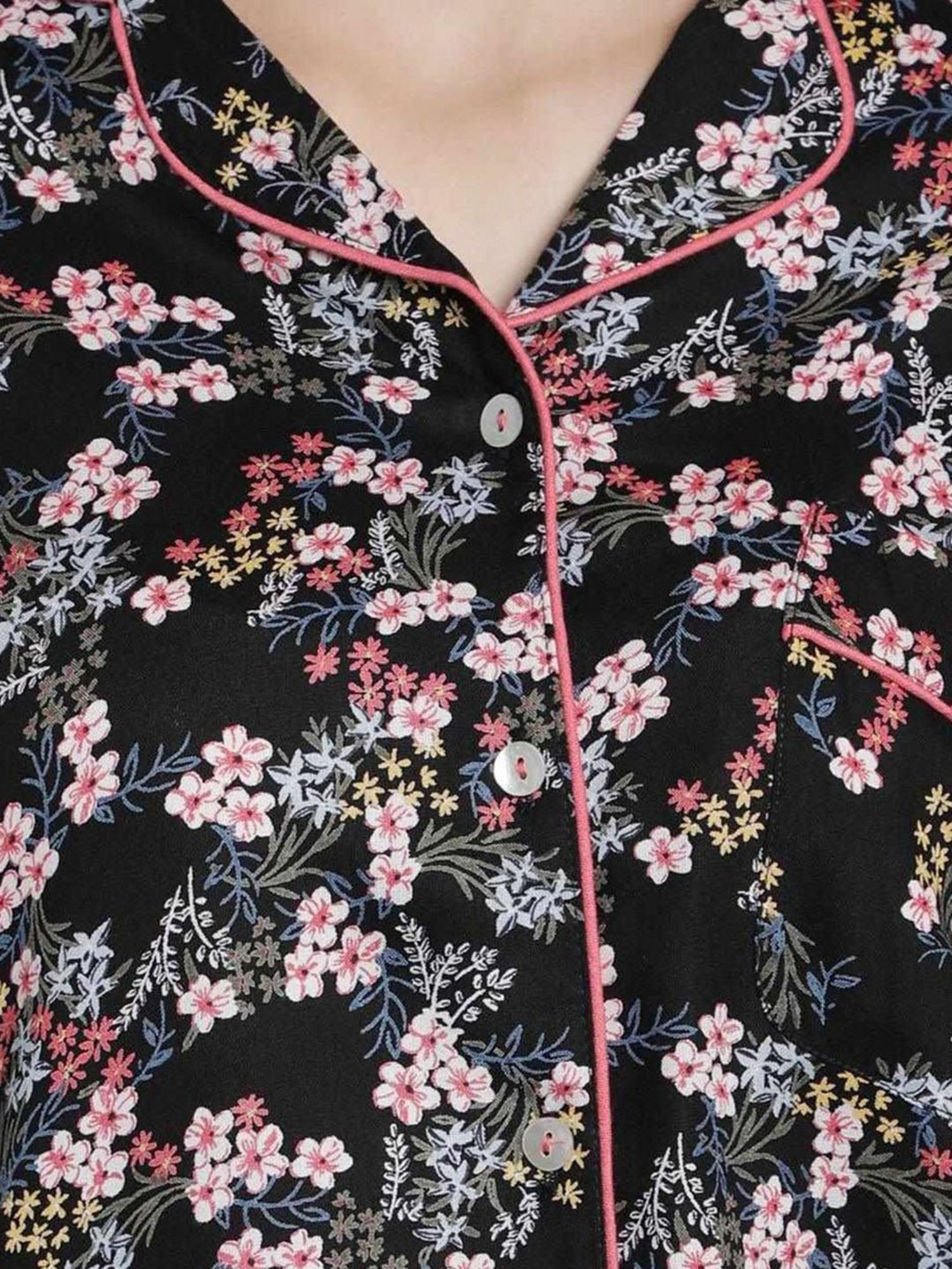 Dusk Attire Multicolor Midnight Garden Pyjama Set