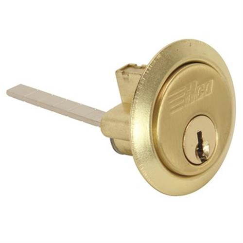 Ilco 605-04-51 Brass Zinc Die Cast Replacement Rim Cylinder Lock For Doors 1-1/4" - 2-1/4" Thick With Kwikset KW1 Keyway