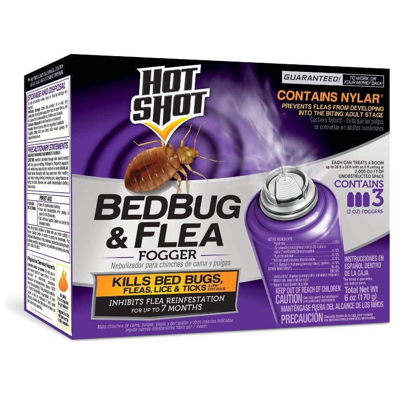 Hot Shot Bedbug & Flea Fogger - 2oz/3ct