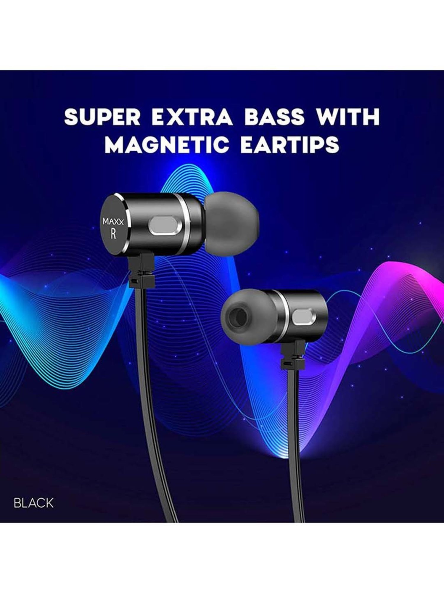 Maxx NX5 Wireless Neckband with Rapid Charge (Black)