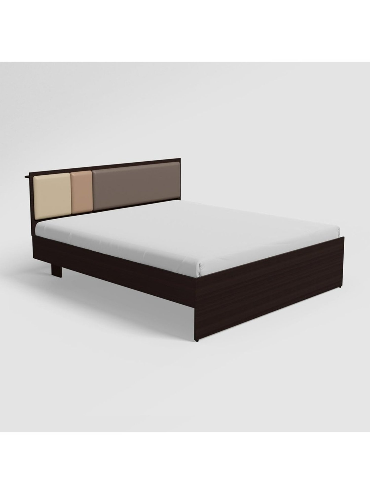 Godrej Interio Trio Morf Grey Engineered Wood Queen size Bed without Storage