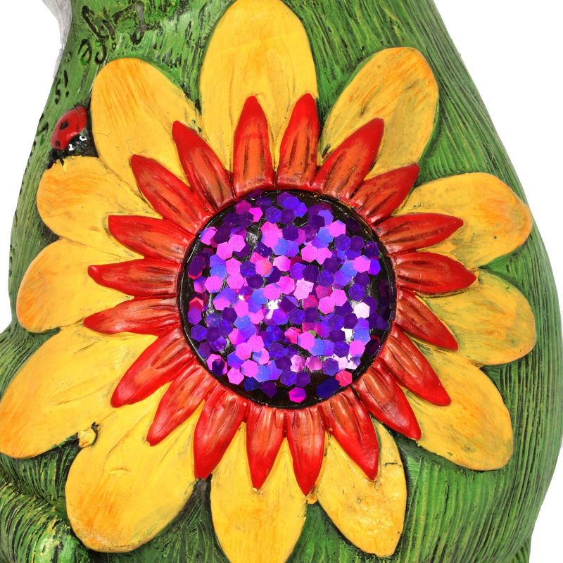 10.24" Resin Garden Frog Statue Green - Exhart