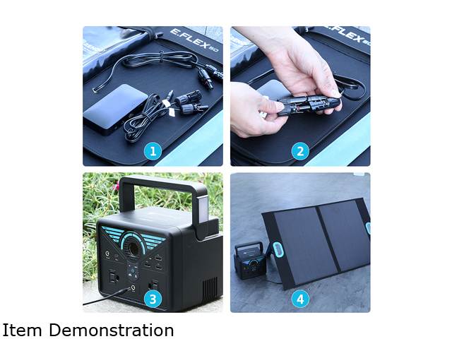 Renogy 50W Portable Monocrystalline Foldable Solar Panel with USB-C Port, and USB Port for Smartphones, Generators, Rechargeable Power Supplies, Laptops, Tablets, Outdoor, Camping