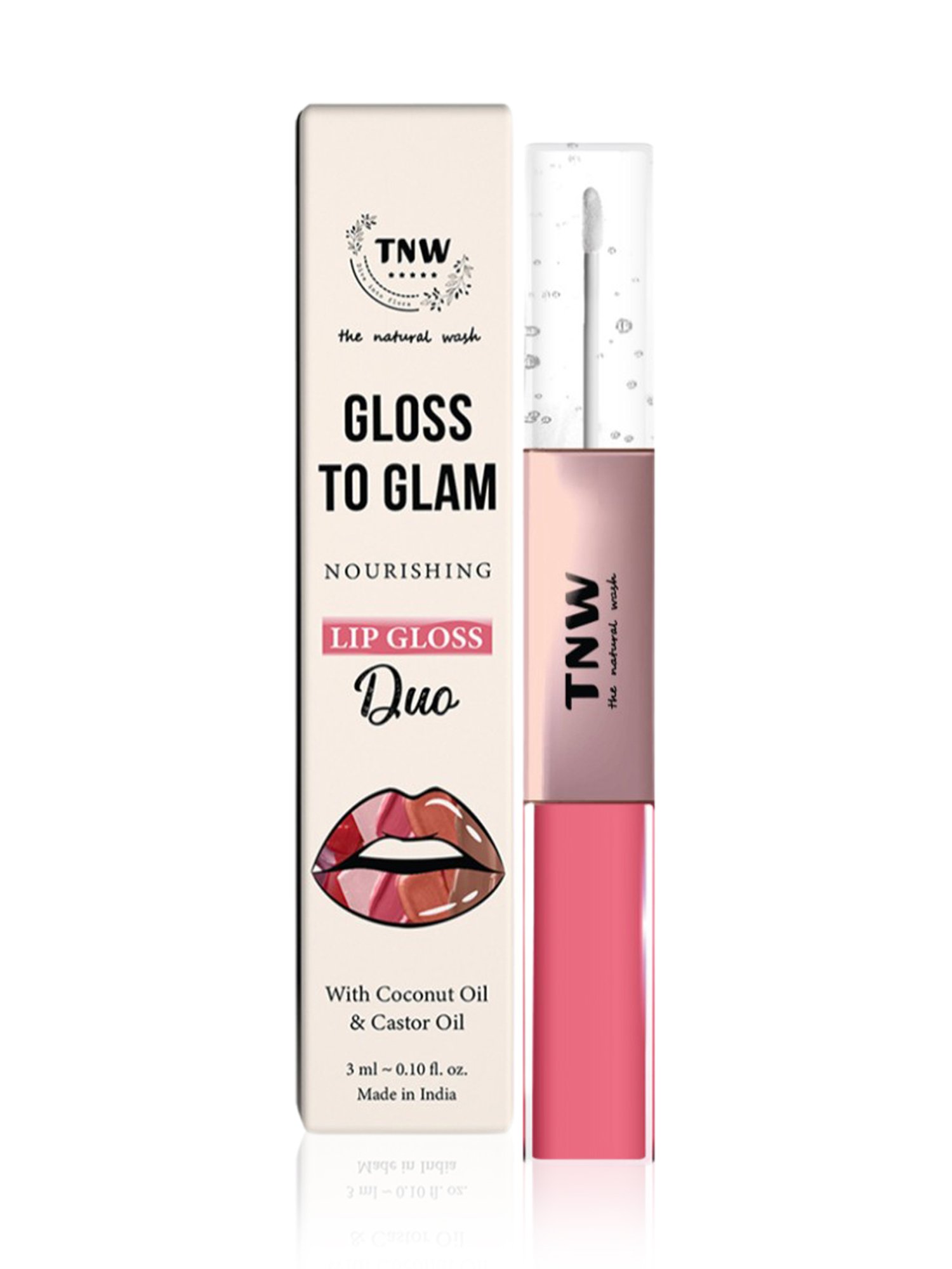 TNW-The Natural Wash Gloss To Glam Nourishing Lip Gloss Duo Raindrop-Slush - 3 ml
