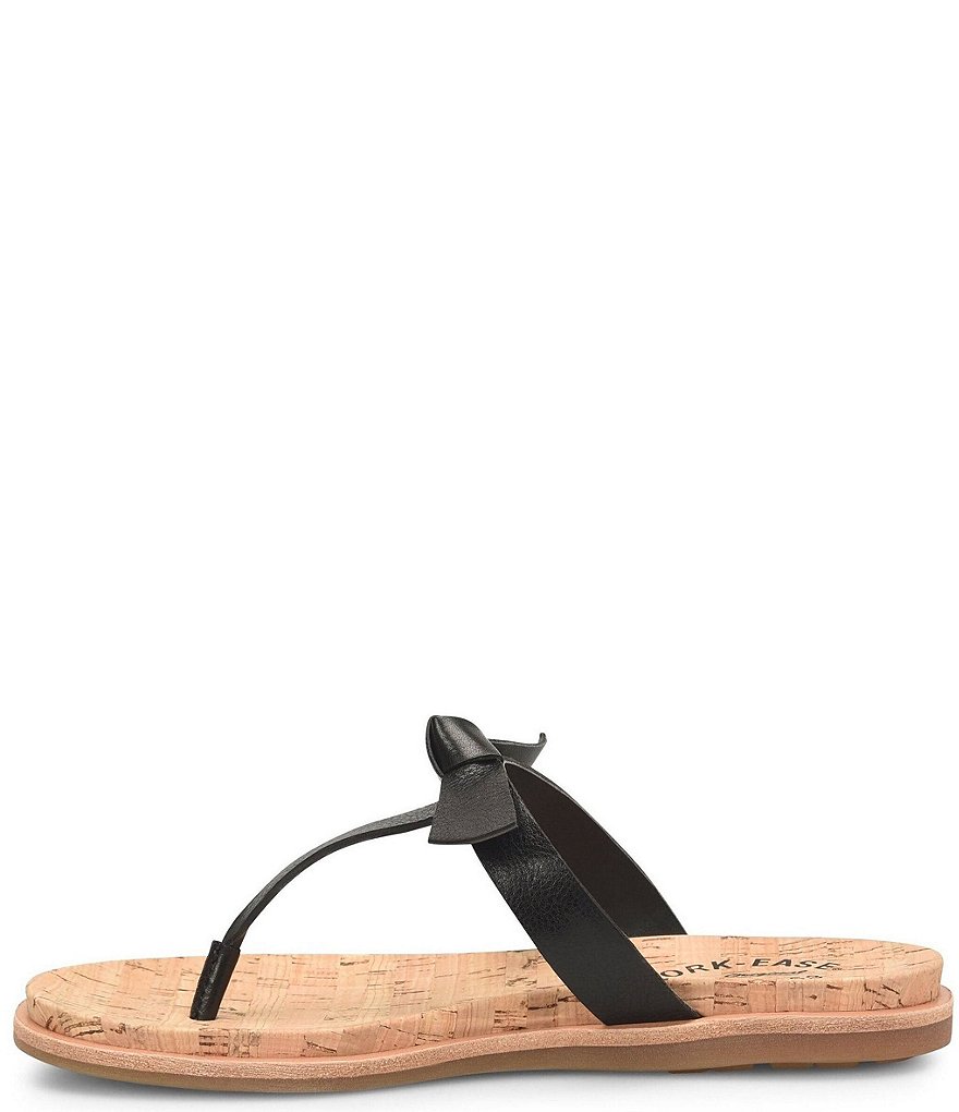 Kork-Ease Blake Leather Knot Bow Thong Flat Sandals