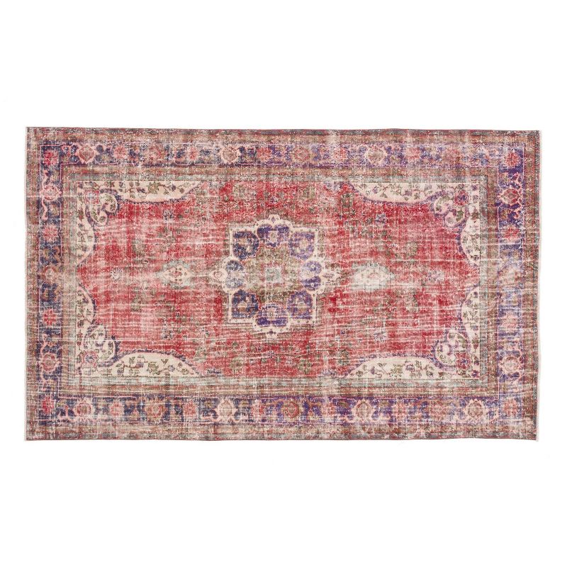 6'1"x10' Vintage One-of-a-Kind Willm Rug Red - Revival Rugs