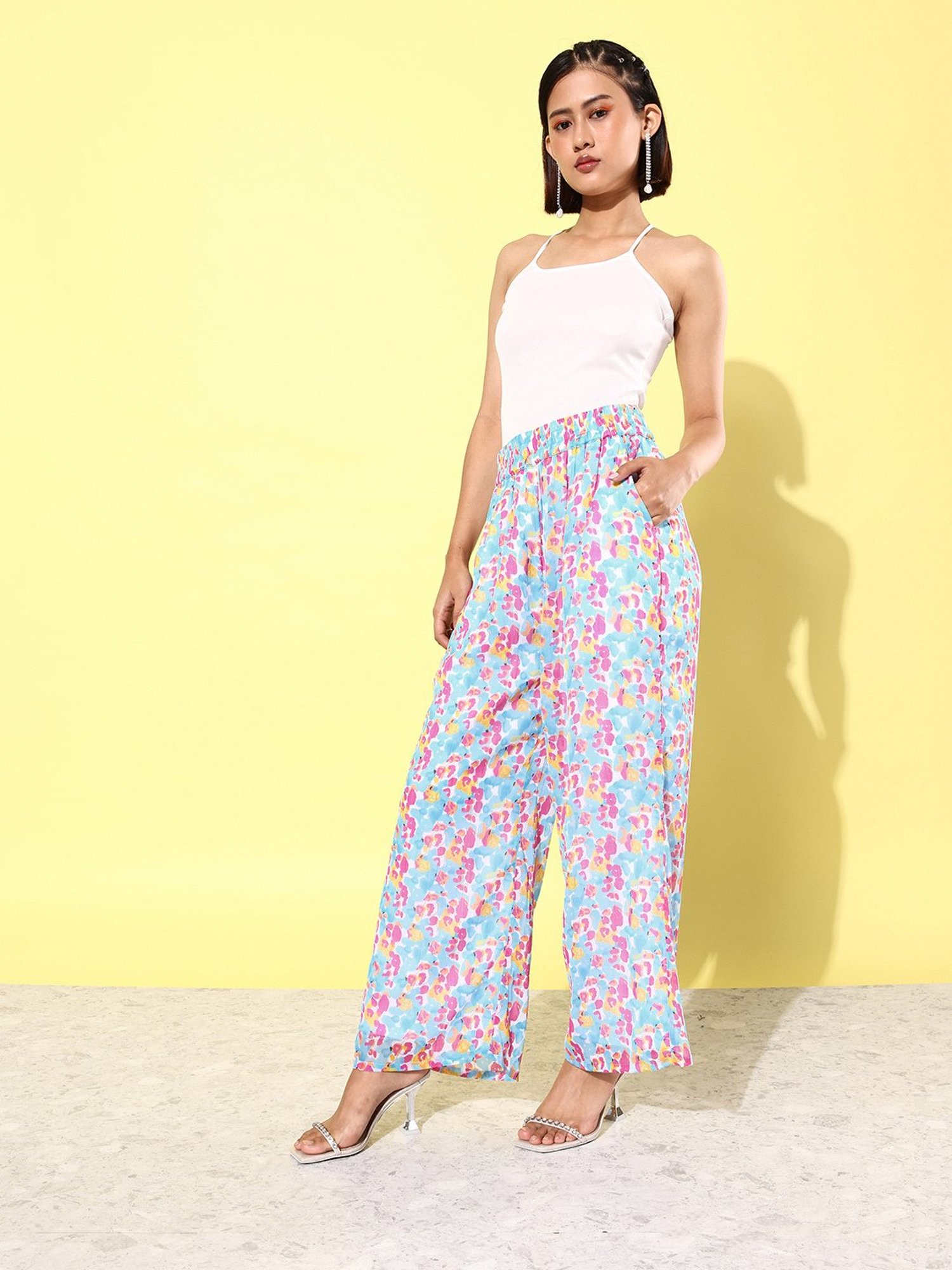 Anvi Be Yourself Blue & Pink Floral Print Co-Ord Set