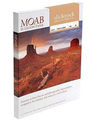 Moab Slickrock Metallic Pearl Inkjet Media 5x7in 50sh. #F01-SLP2605750