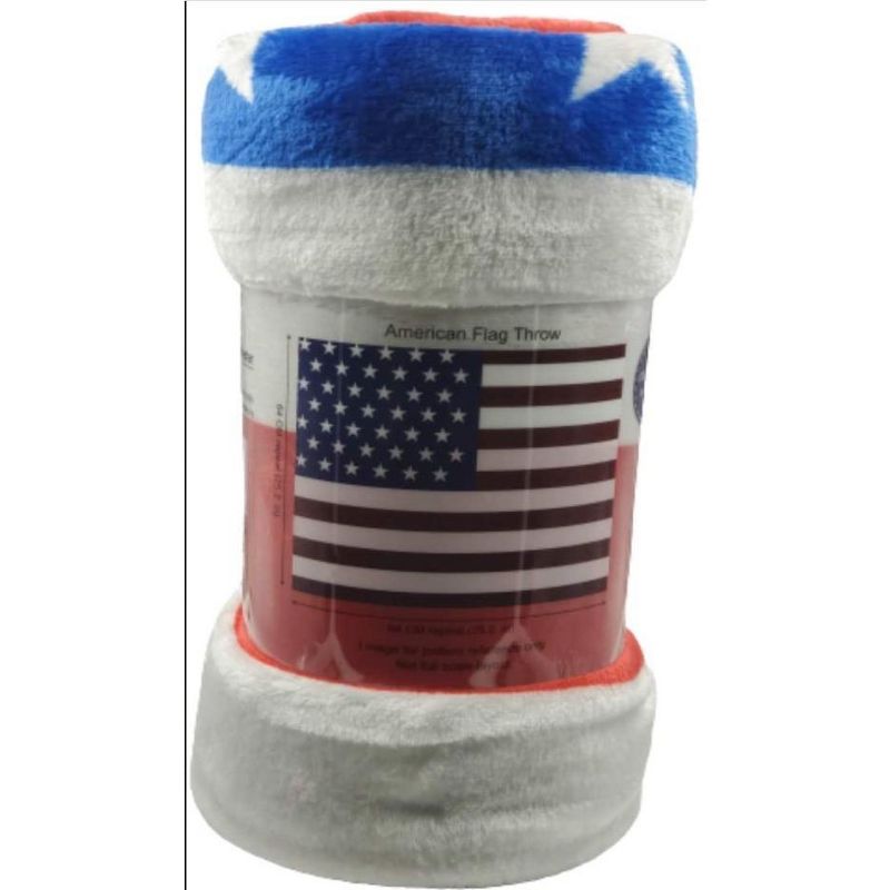 July 4th Stars & Stripes American Flag Ultra Lush Oversized Throw Blanket (50" x 70")