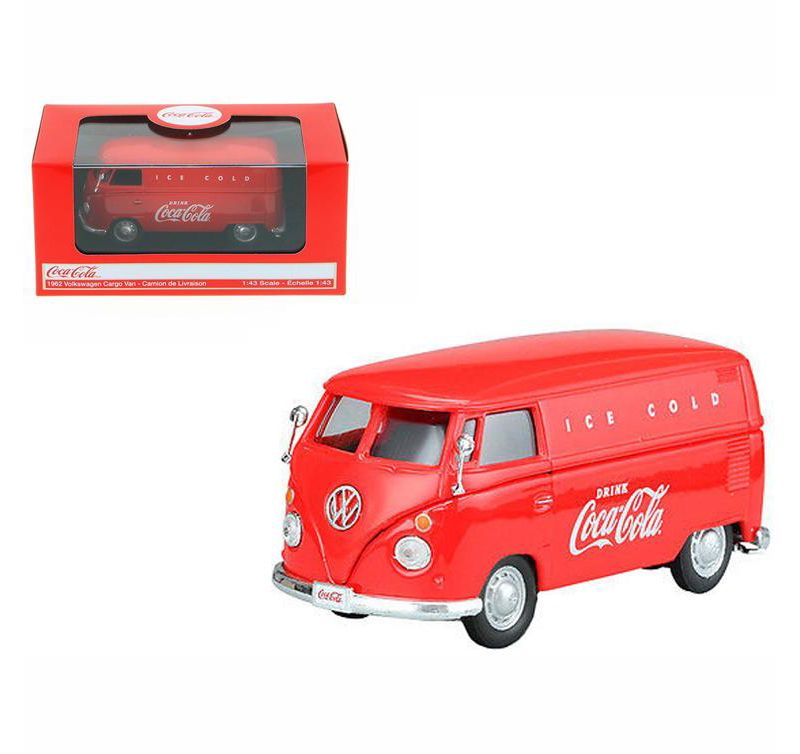 1962 Volkswagen Coca Cola Cargo Van Red 1/43 Diecast Model by Motorcity Classics