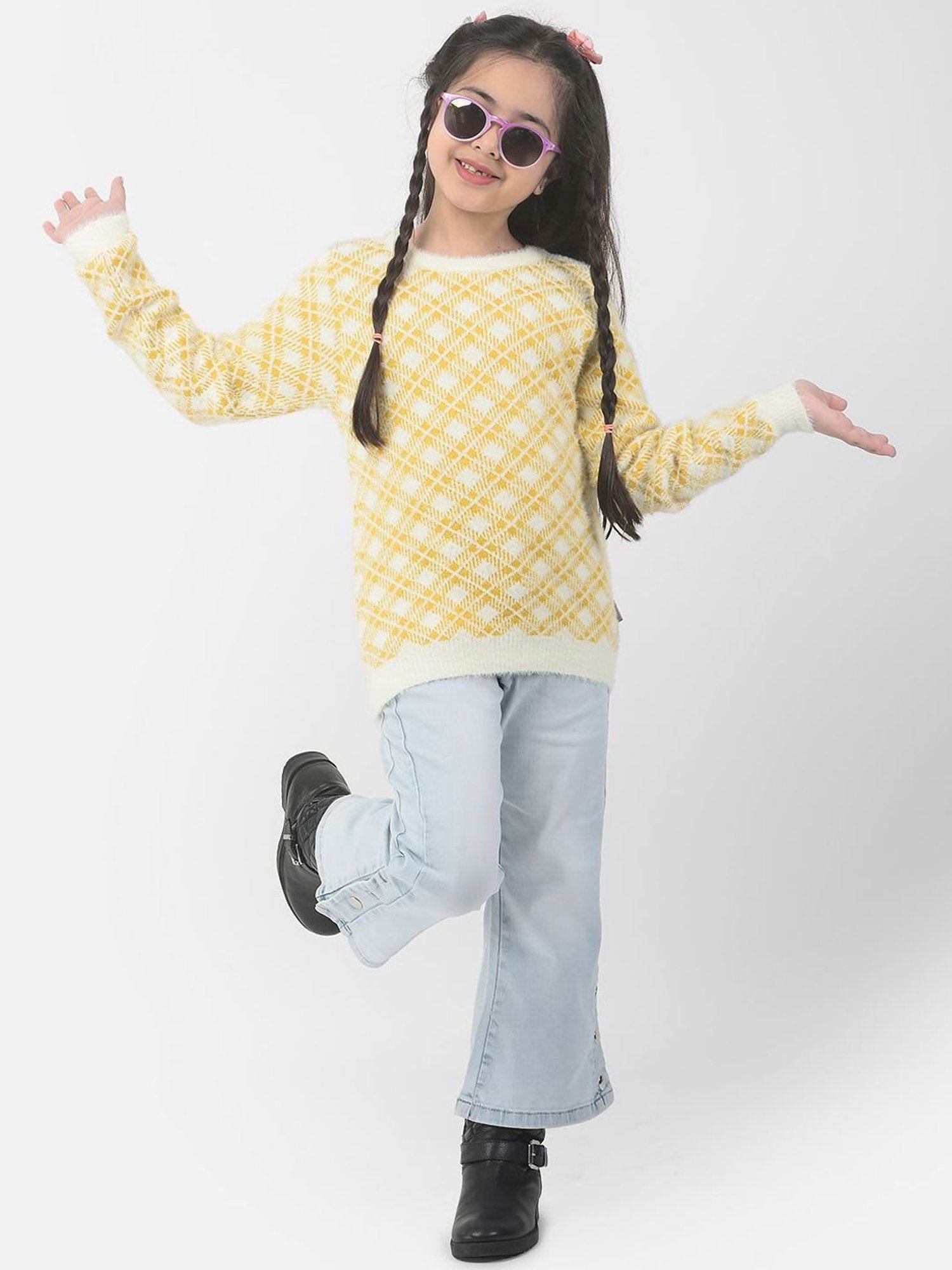 KIDS ONLY Maroon Textured Pattern Full Sleeves Sweater