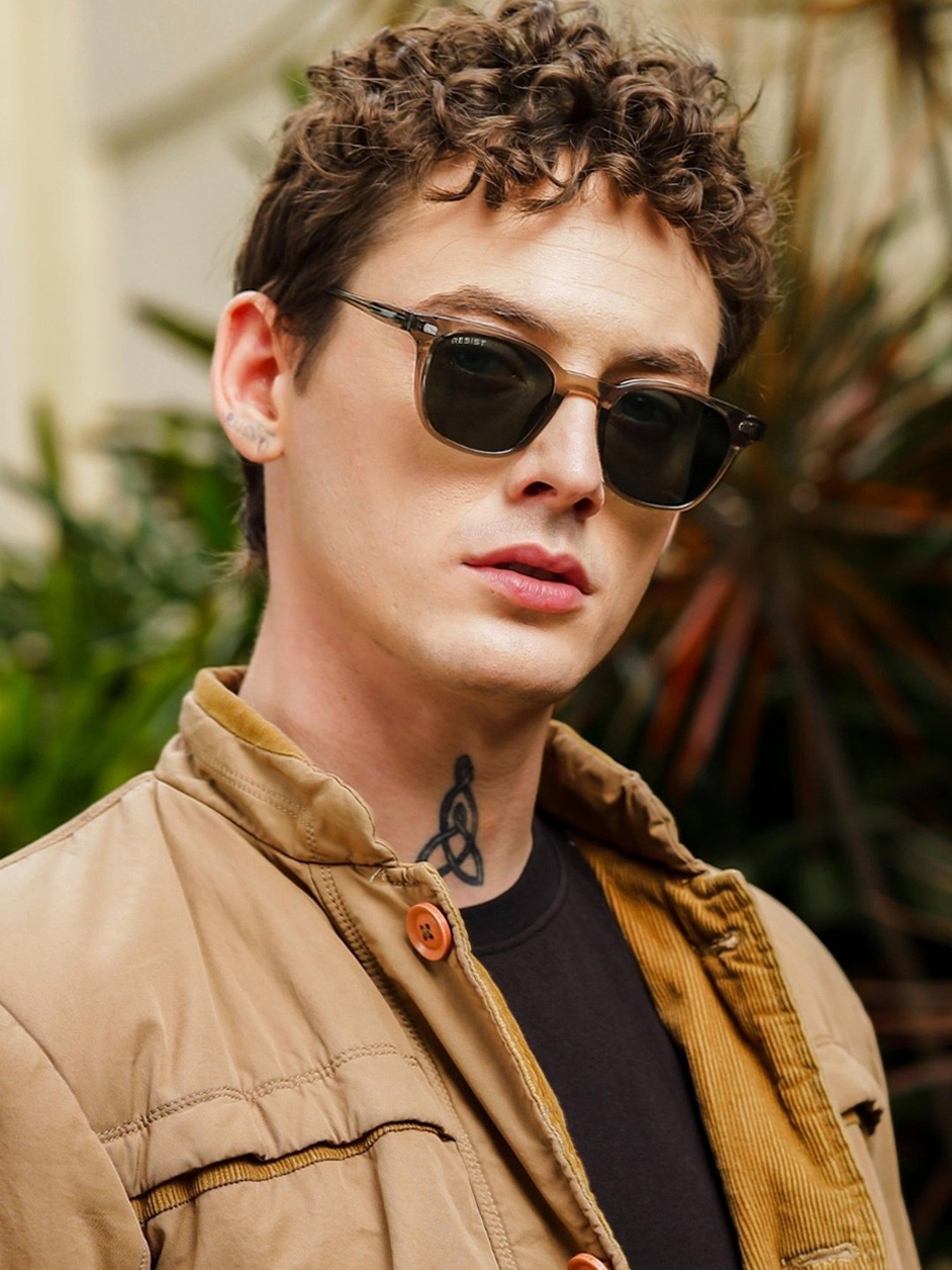 Resist Eyewear Brown Wayfarer uv protected Unisex Sunglasses